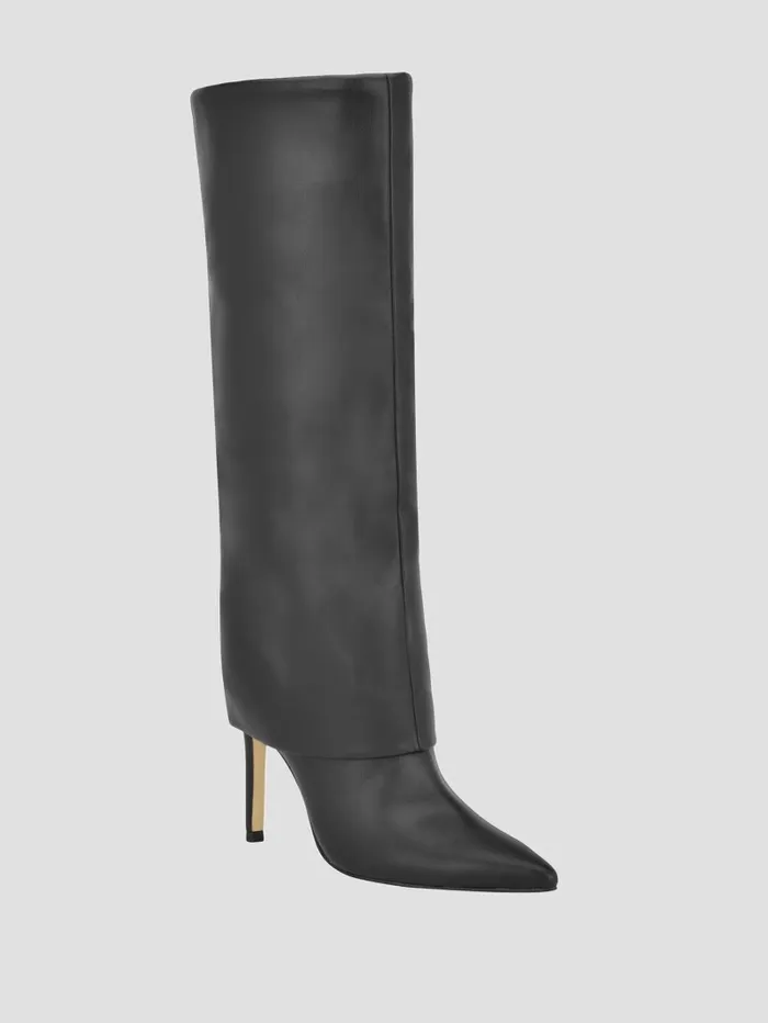 Boots and Booties GUESS Women Sabola FoldOver KneeHigh Boots Black 002