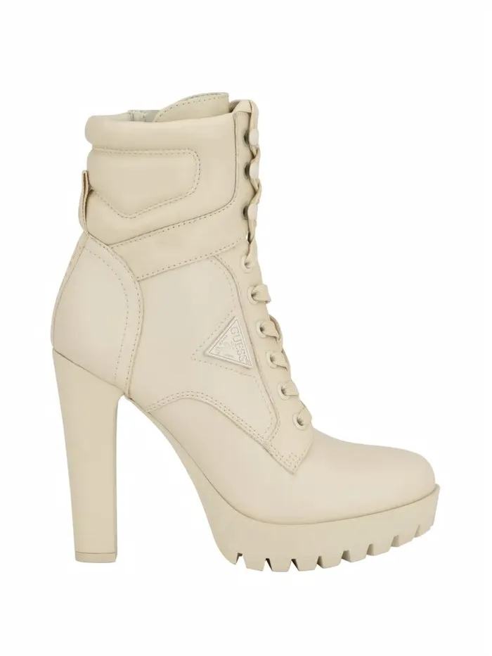 Boots and Booties Women Tanisa Heeled Booties Ivory 150 GUESS Boots and Booties Women Tanisa Heeled Booties Ivory 150 GUESS