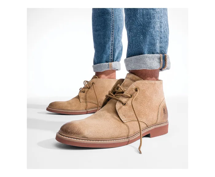 Boots Men Detroit Chukka Chestnut Suede Hush Puppies