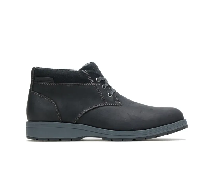 Boots Men Hush Puppies Beauceron Short Ice Black Waterproof Leather