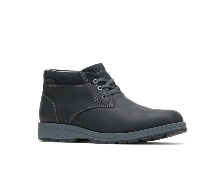 Boots Men Hush Puppies Beauceron Short Ice Black Waterproof Leather Boots Men Hush Puppies Beauceron Short Ice Black Waterproof Leather