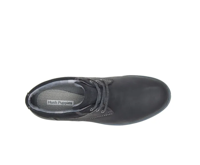 Boots Men Hush Puppies Beauceron Short Ice Black Waterproof Leather Boots Men Hush Puppies Beauceron Short Ice Black Waterproof Leather