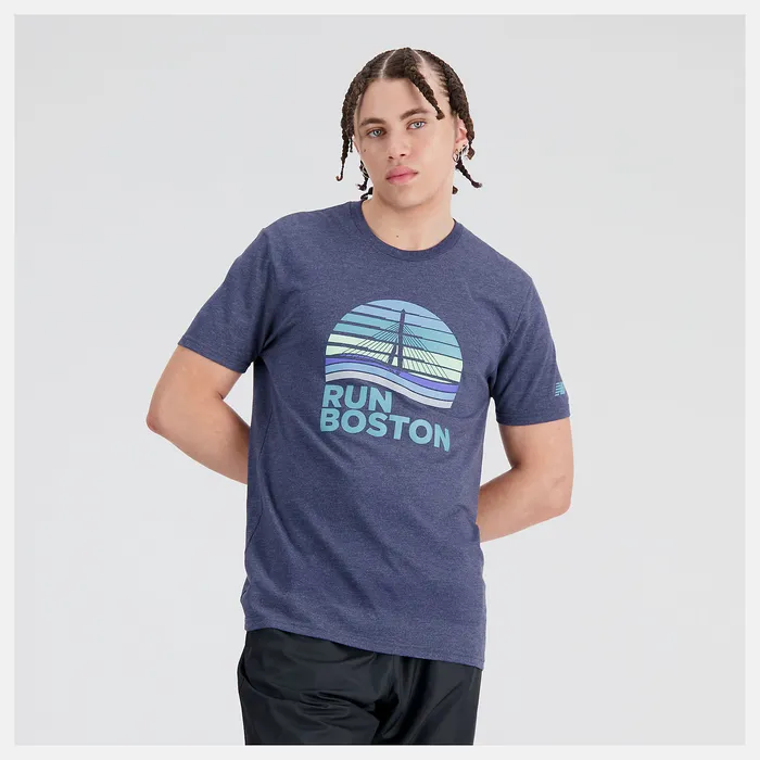 Boston Bridge Graphic TShirt VICTORY BLUE Men Shirts New Balance