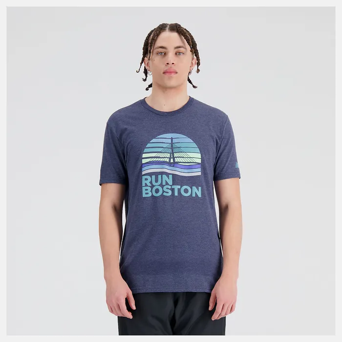 Boston Bridge Graphic TShirt VICTORY BLUE Men Shirts New Balance