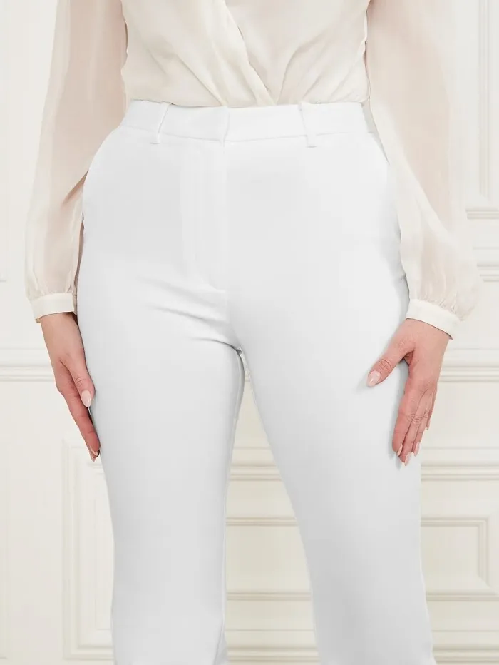 Bottoms Franca Flared Pant Pale Pearl GUESS Women Bottoms Franca Flared Pant Pale Pearl GUESS Women