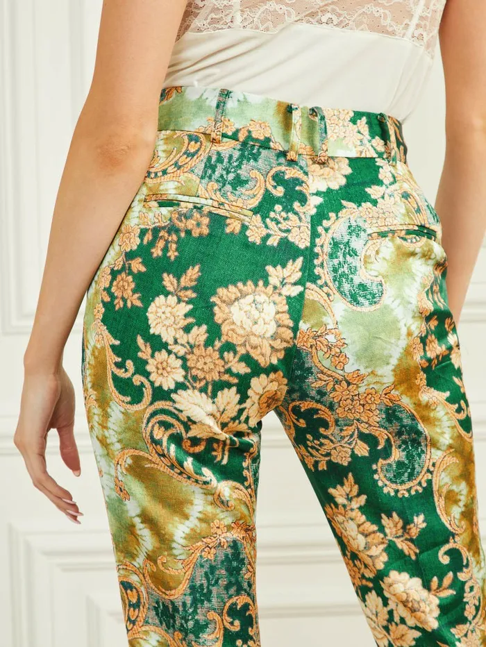 Bottoms Gloria Chino Pant Heirloom Print 8211 GUESS Women