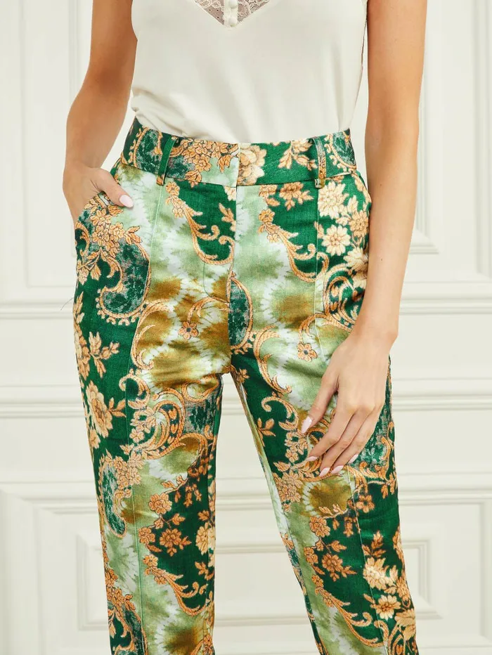 Bottoms Gloria Chino Pant Heirloom Print 8211 GUESS Women