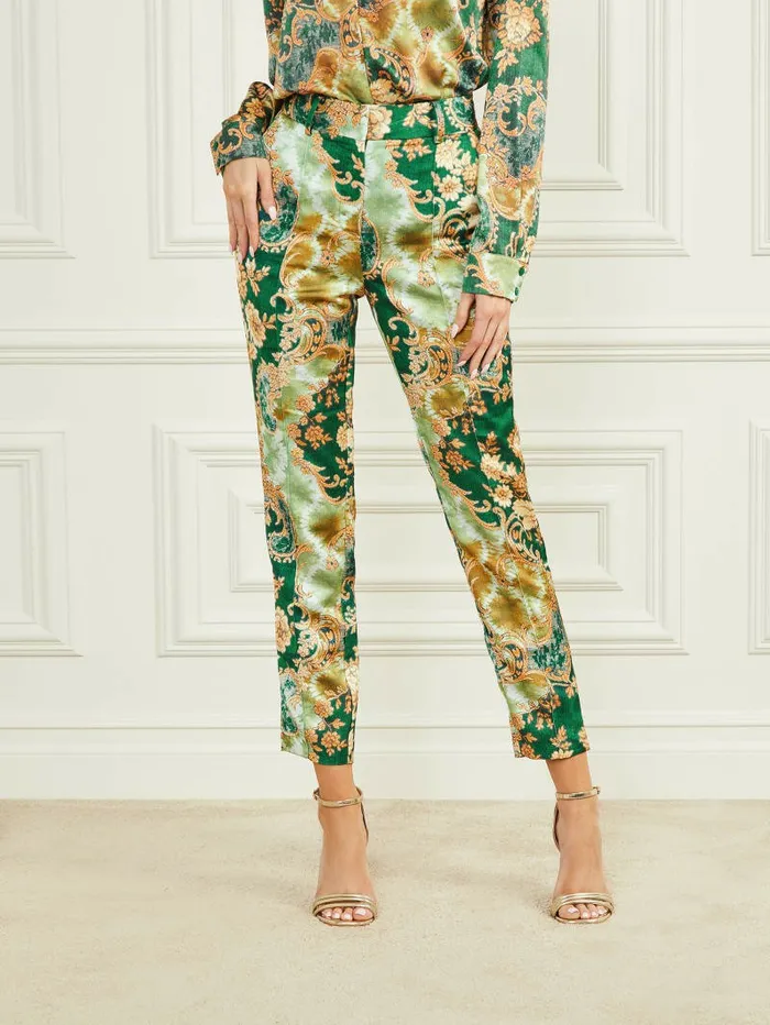 Bottoms Gloria Chino Pant Heirloom Print 8211 GUESS Women