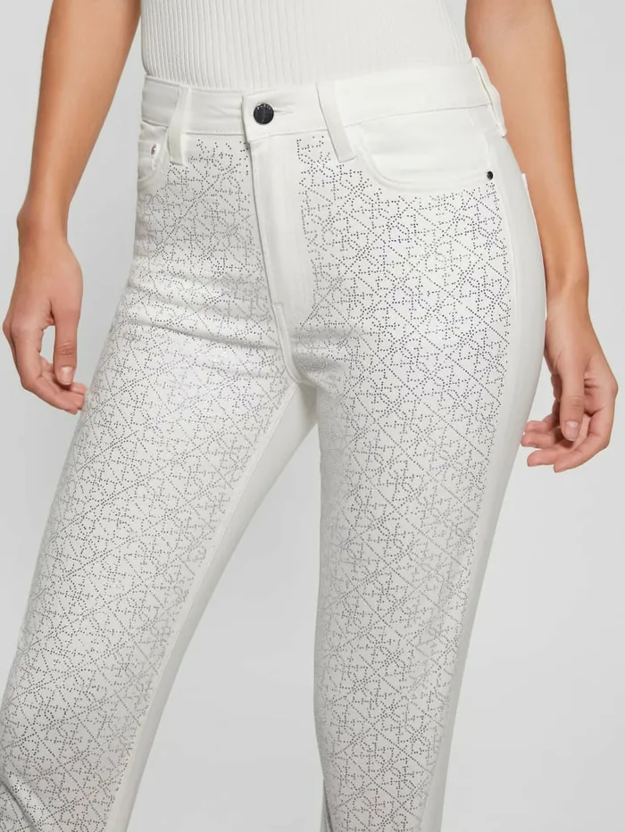 Bottoms GUESS Women Girly Satin Pants Pure White