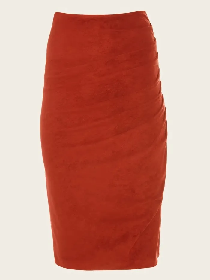 Bottoms GUESS Women Hudson Pencil Skirt Dark Jam Red Bottoms GUESS Women Hudson Pencil Skirt Dark Jam Red