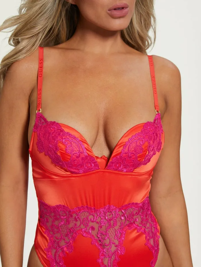 Bridgette Thong Bodysuit Red Lava Intimates GUESS Women