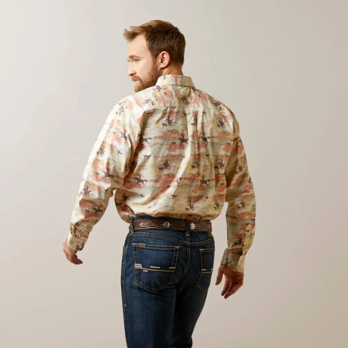 Button Down Shirts Men Ariat August Classic Fit Shirt Yellow