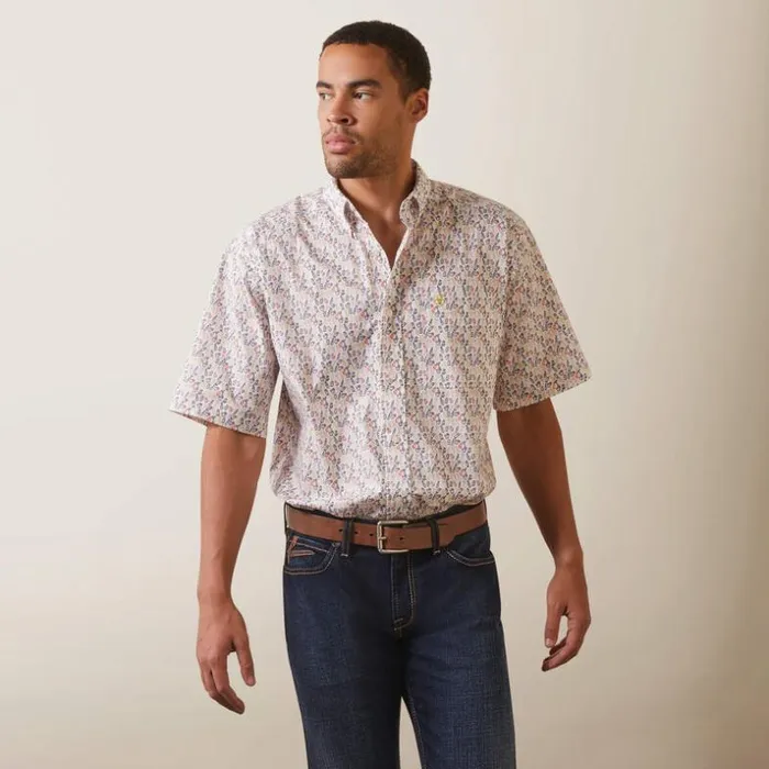 Button Down Shirts Men Ariat Danon Classic Fit Shirt White