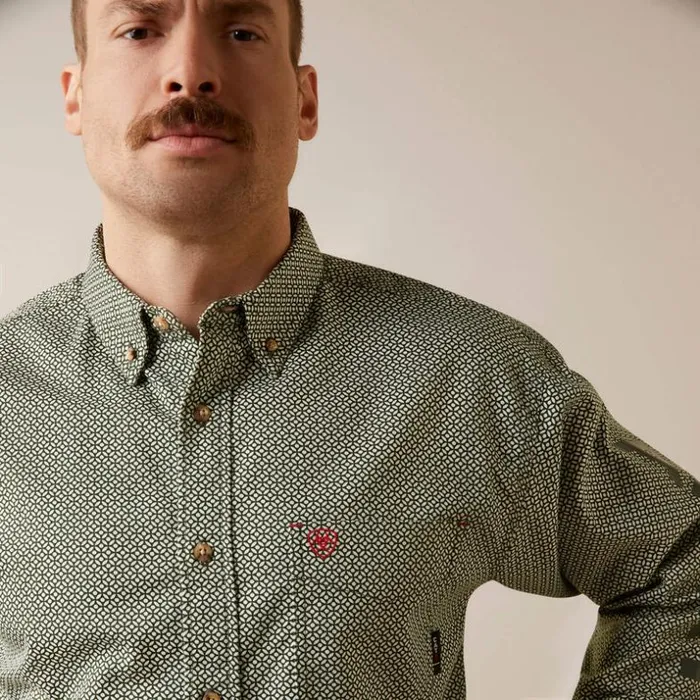 Button Down Shirts Men Ariat FR Chisolm Logo Work Shirt Beetle Button Down Shirts Men Ariat FR Chisolm Logo Work Shirt Beetle