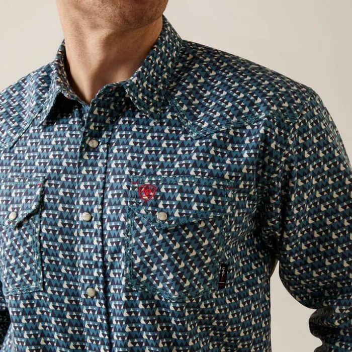 Button Down Shirts Men Ariat FR Earp Retro Fit Snap Work Shirt Storm Blue Button Down Shirts Men Ariat FR Earp Retro Fit Snap Work Shirt Storm Blue