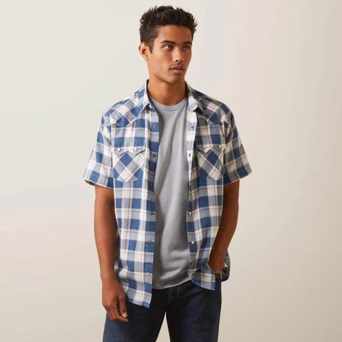 Button Down Shirts Men Ariat Hummer Retro Fit Shirt Cinder