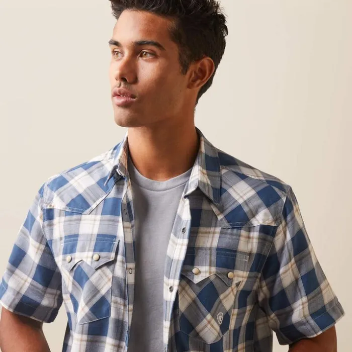 Button Down Shirts Men Ariat Hummer Retro Fit Shirt Cinder