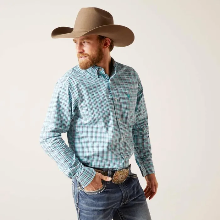Button Down Shirts Men Ariat Pro Series Bailey Fitted Shirt White