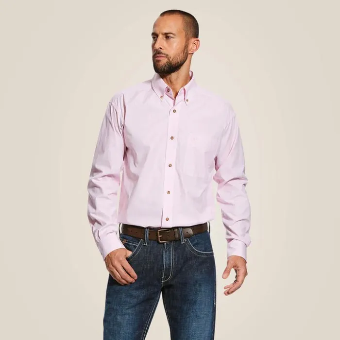 Button Down Shirts Men Ariat Pro Series Dayne Mini Stripe Shirt Prism Pink