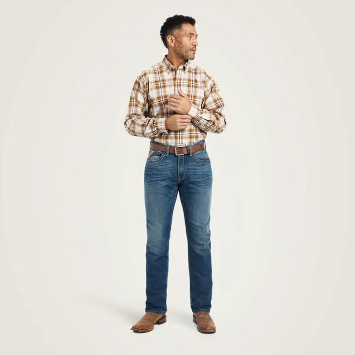 Button Down Shirts Men Ariat Pro Series Geri Stretch Classic Fit Shirt White