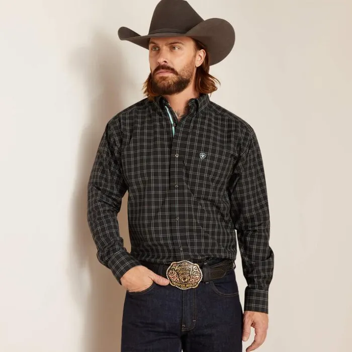 Button Down Shirts Men Ariat Pro Series Nash Classic Fit Shirt Black