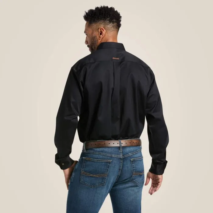 Button Down Shirts Men Ariat Solid Twill Classic Fit Shirt Black