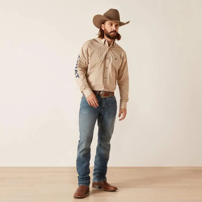 Button Down Shirts Men Ariat Team Conrad Classic Fit Shirt White