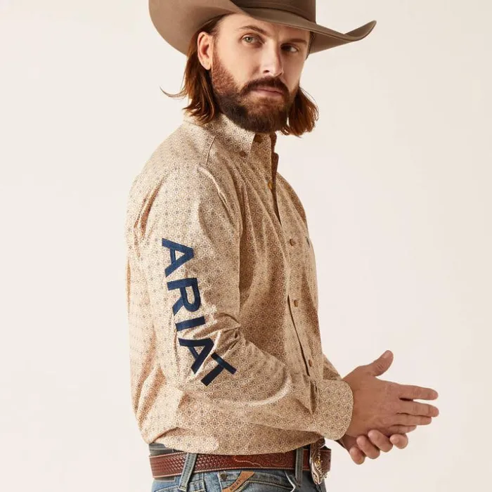 Button Down Shirts Men Ariat Team Conrad Classic Fit Shirt White