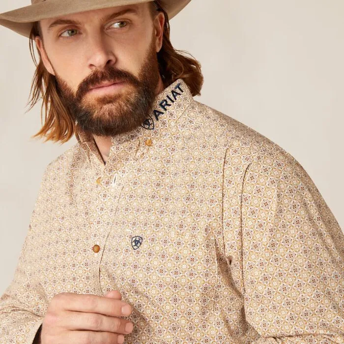 Button Down Shirts Men Ariat Team Conrad Classic Fit Shirt White