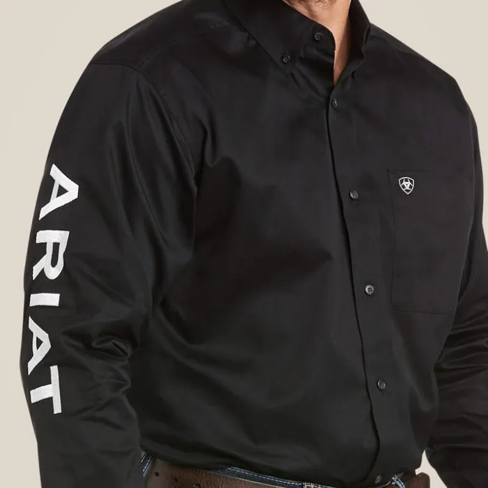 Button Down Shirts Men Ariat Team Logo Twill Classic Fit Shirt Blackwhite