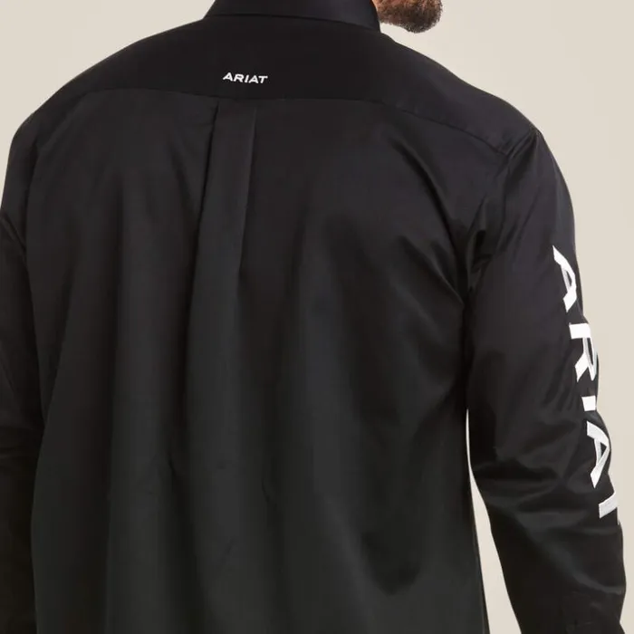 Button Down Shirts Men Ariat Team Logo Twill Classic Fit Shirt Blackwhite