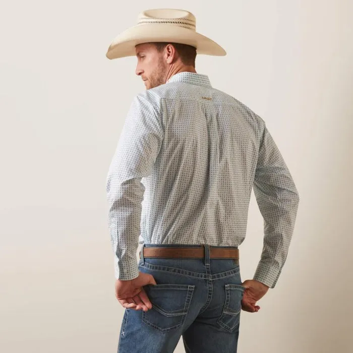 Button Down Shirts Men Ariat Team Stuart Fitted Shirt White