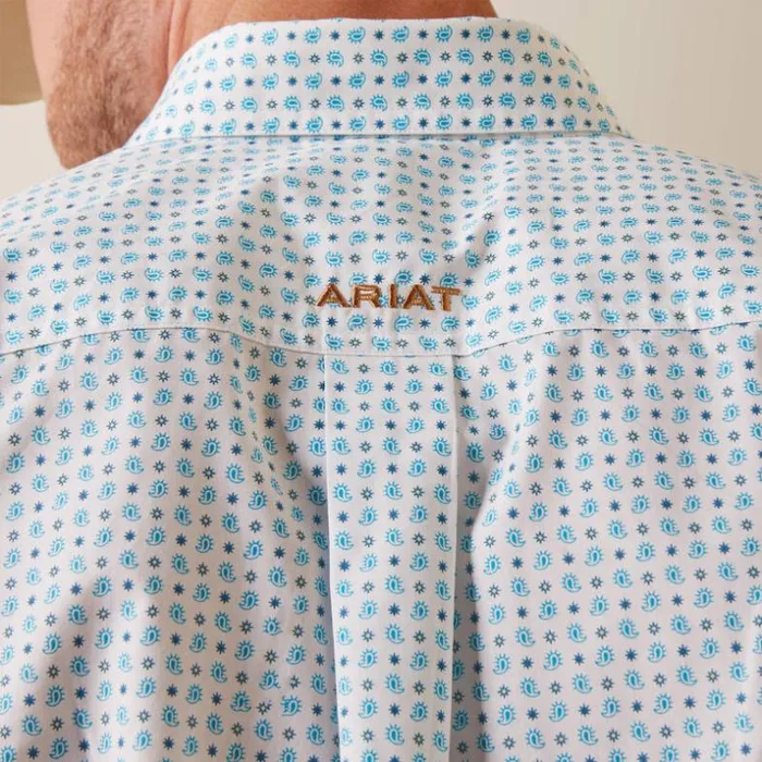 Button Down Shirts Men Ariat Team Stuart Fitted Shirt White