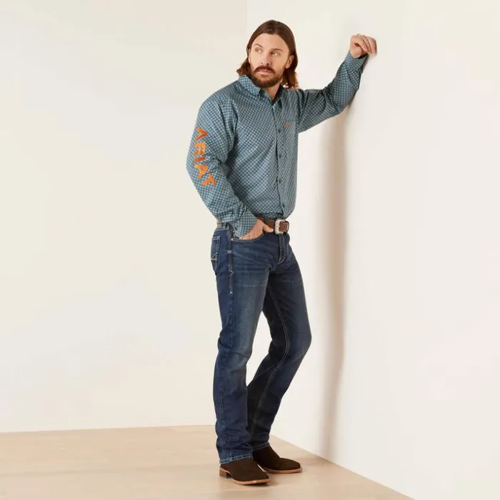 Button Down Shirts Men Ariat Team Walton Classic Fit Shirt Moonlit Ocean Button Down Shirts Men Ariat Team Walton Classic Fit Shirt Moonlit Ocean