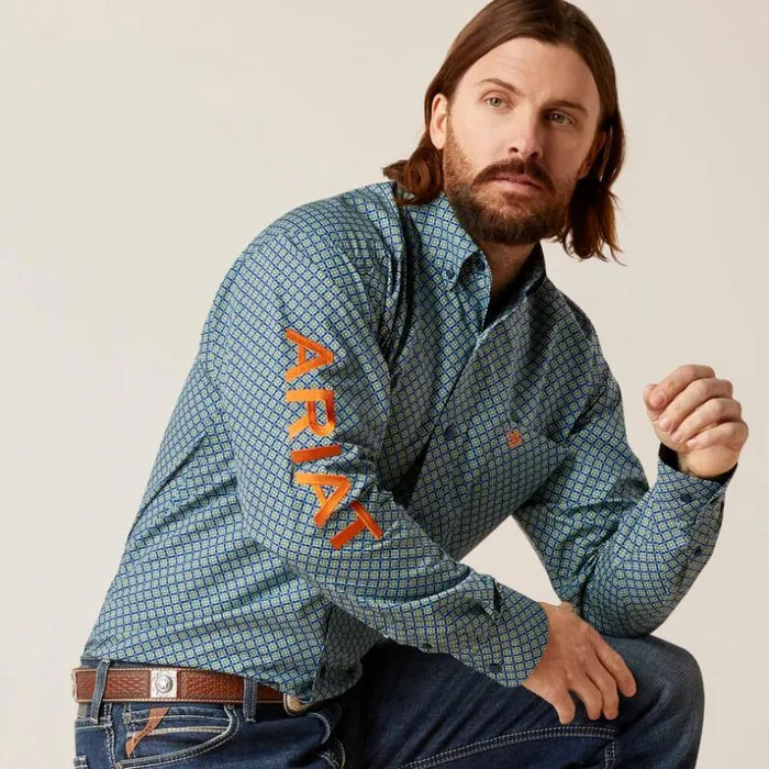 Button Down Shirts Men Ariat Team Walton Classic Fit Shirt Moonlit Ocean Button Down Shirts Men Ariat Team Walton Classic Fit Shirt Moonlit Ocean