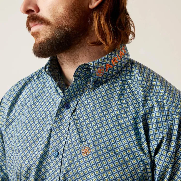 Button Down Shirts Men Ariat Team Walton Classic Fit Shirt Moonlit Ocean Button Down Shirts Men Ariat Team Walton Classic Fit Shirt Moonlit Ocean
