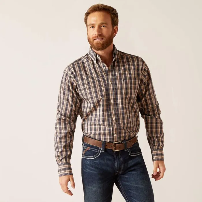 Button Down Shirts Men Ariat Wrinkle Free Kareem Fitted Whitewhite