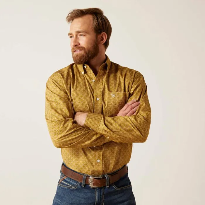 Button Down Shirts Men Ariat Wrinkle Free Kellen Classic Fit Shirt Serpent