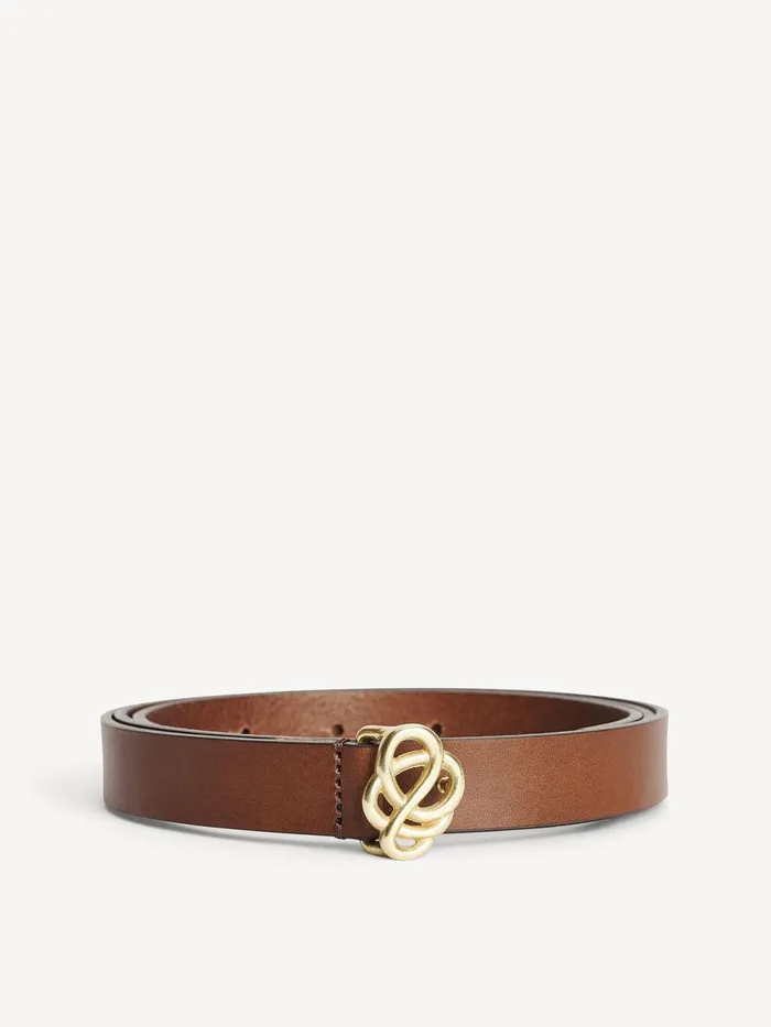 By Malene Birger Belts Women Ouma Leather Belt Dark Brown