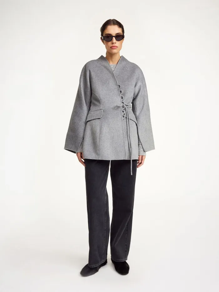 By Malene Birger Blazers Women Lalou Wool Blazer Grey Melange