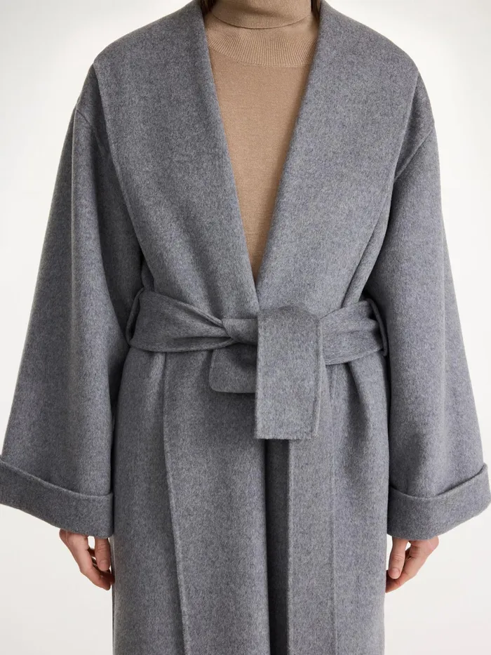 By Malene Birger Coats and Jackets Women Trullem Wool Coat Grey Melange