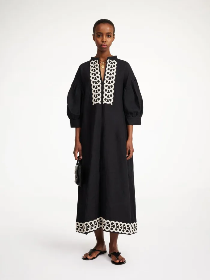 By Malene Birger Dresses Women Lydea Linen Maxi Dress Black