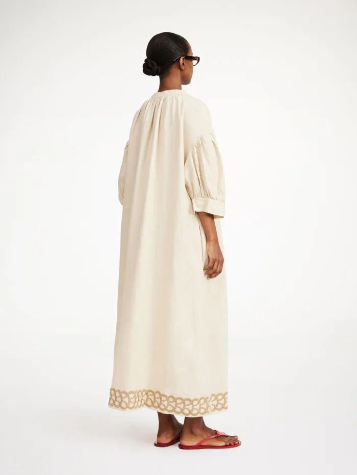 By Malene Birger Dresses Women Lydea Linen Maxi Dress Oyster Gray