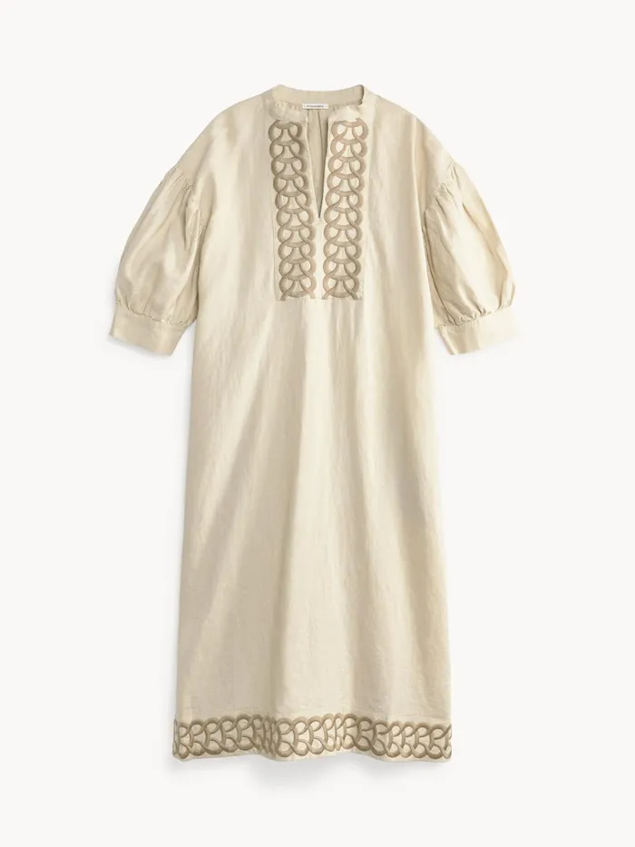 By Malene Birger Dresses Women Lydea Linen Maxi Dress Oyster Gray