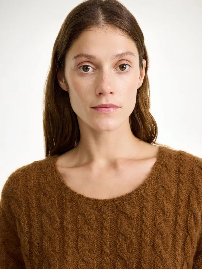 By Malene Birger Knitwear Women Cierra CableKnit Sweater Bison