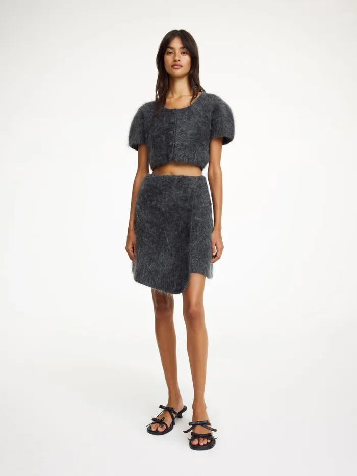 By Malene Birger Knitwear Women Krissah Mini Skirt Jet Grey