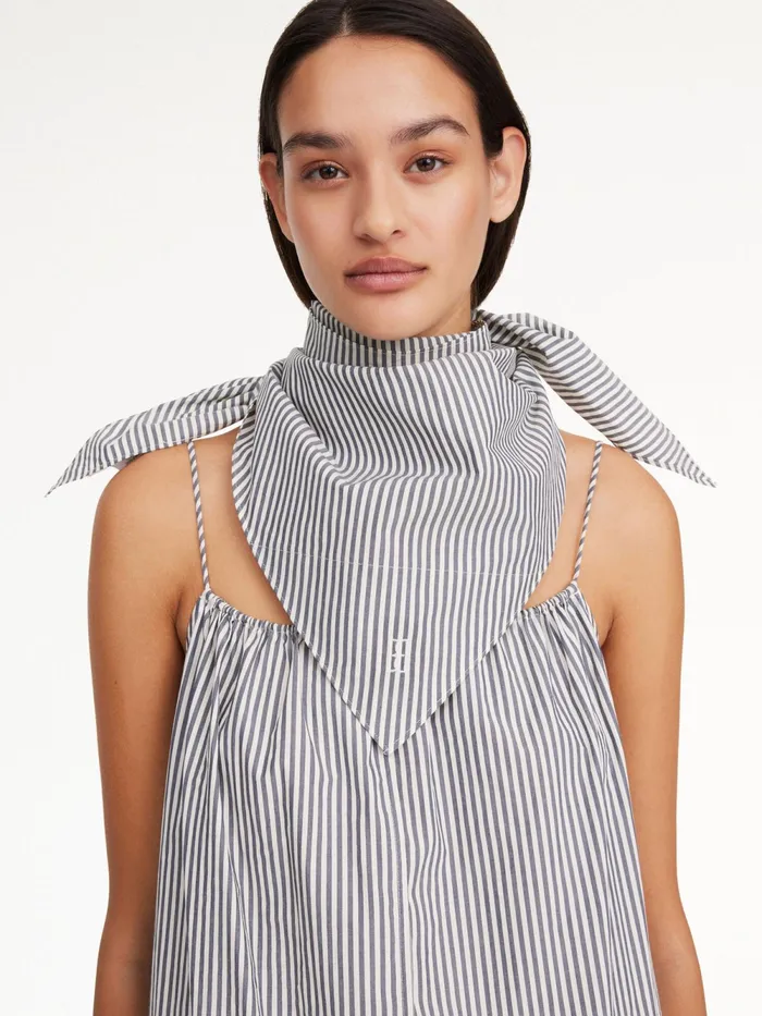 By Malene Birger Scarves Women Ramien Organic Cotton Scarf Navy Stripe