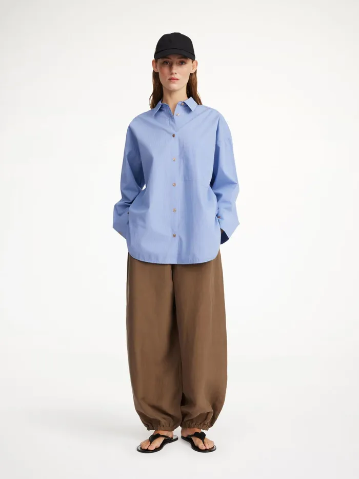 By Malene Birger Shirts Women Derris Organic Cotton Shirt Mini Check Blue