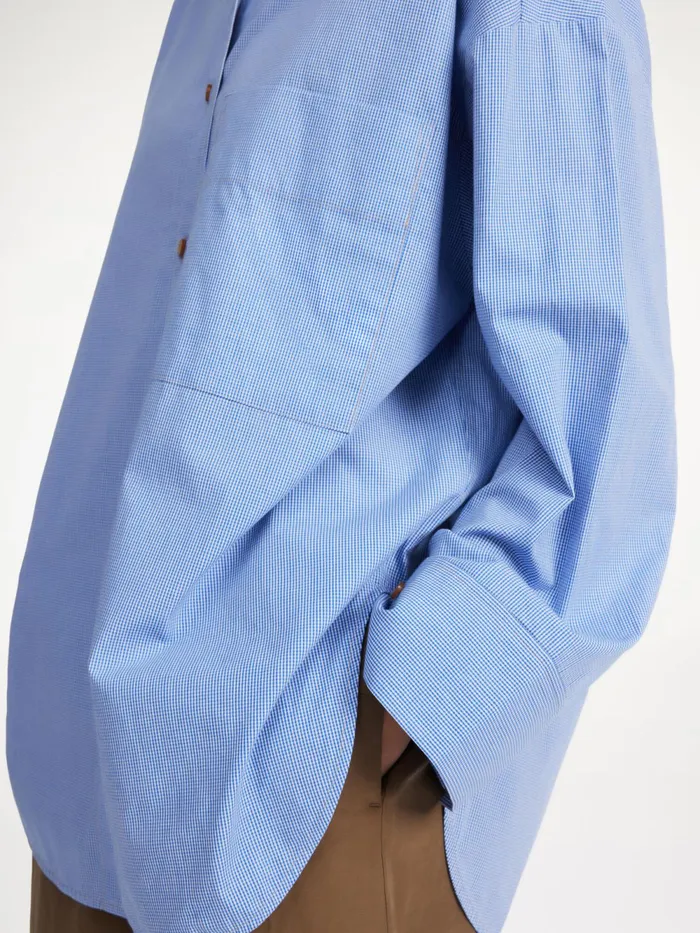 By Malene Birger Shirts Women Derris Organic Cotton Shirt Mini Check Blue