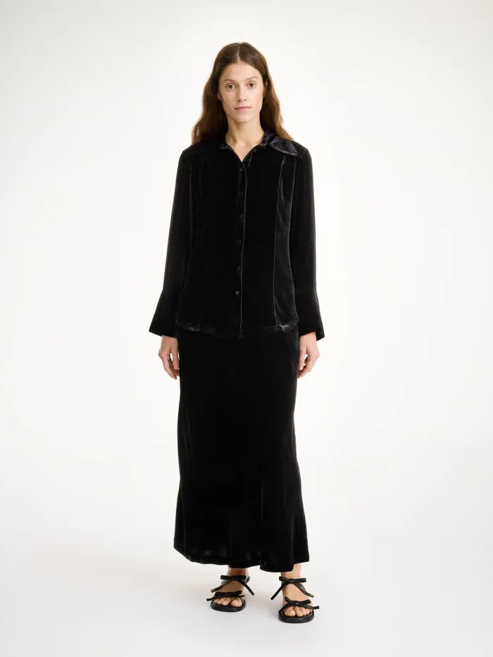 By Malene Birger Shirts Women Rosiannas Velvet Shirt Black